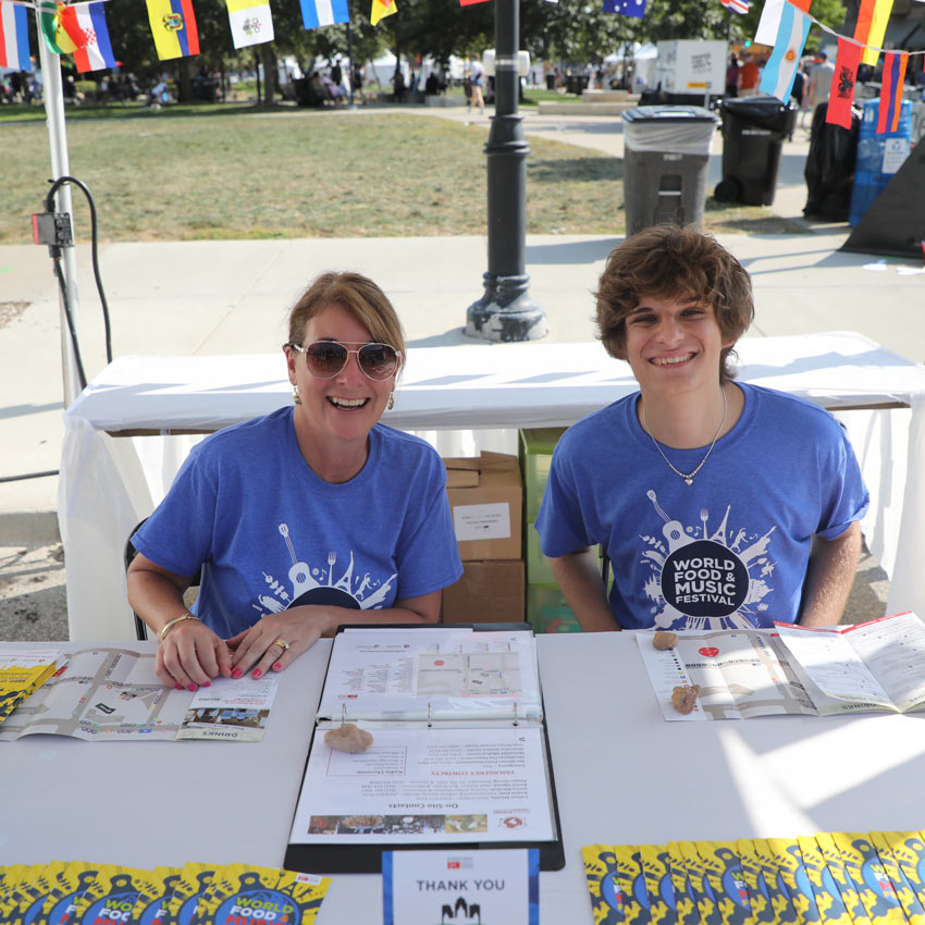 a group of volunteers smiling