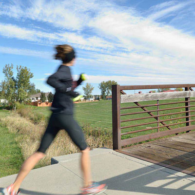 a person running