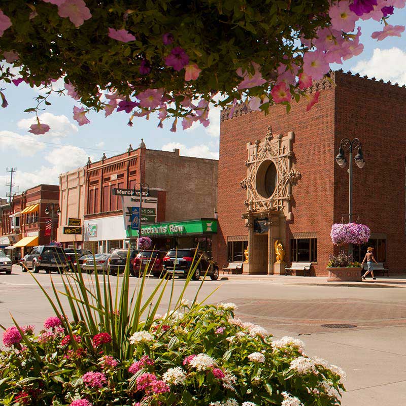 image of a town square