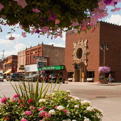 image of a town square