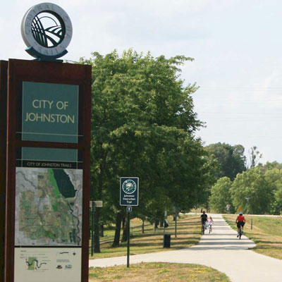 image of Johnston's town sign