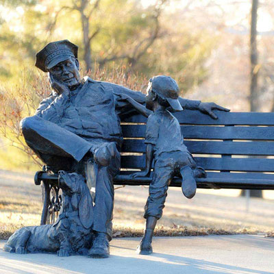 image of a park statue