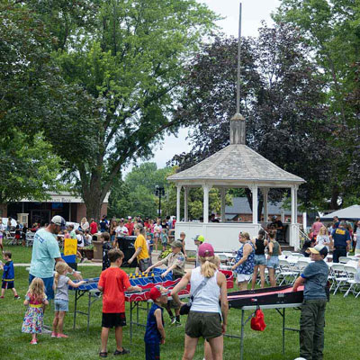 image of a community gathering in a park