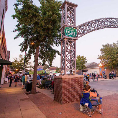 image of a town square