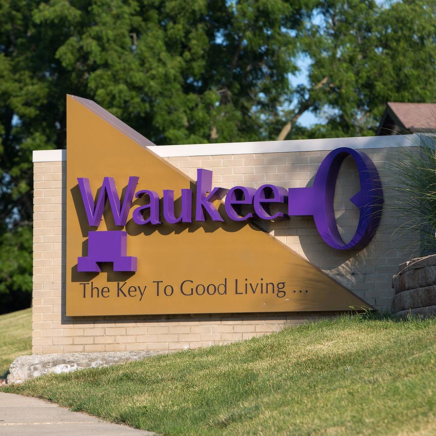 Waukee Town Sign