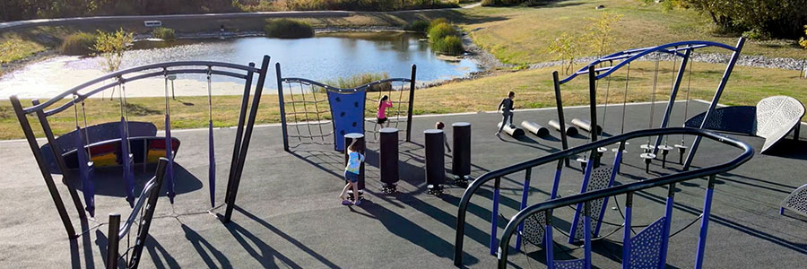 Children playing on a playground.