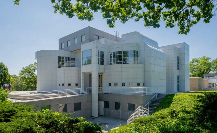 Des Moines Art Center building and landscape